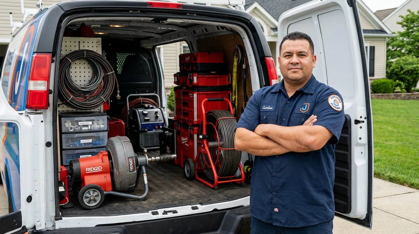 Professional drain cleaning equipment and Johns Plumbing LLC plumber in Albuquerque
