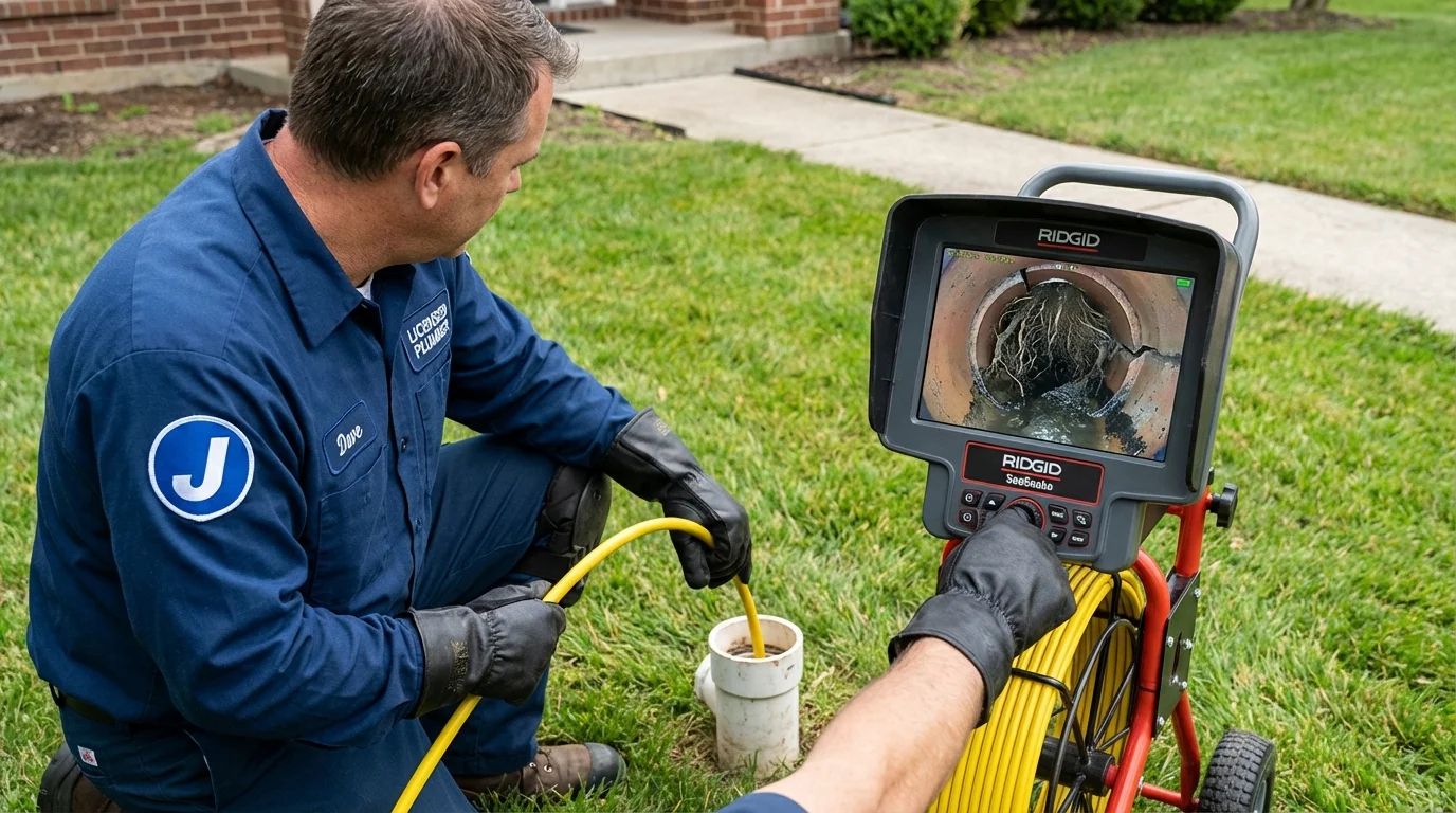 Sewer camera inspection being performed by Johns Plumbing LLC in Albuquerque